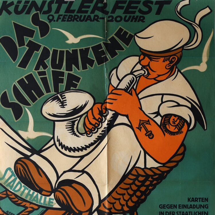 Heinrich Ilgenfritz - Plakat für das Künstlerfest der Staatlichen Kunstakademie Kassel - um 1930 - Farblithografie