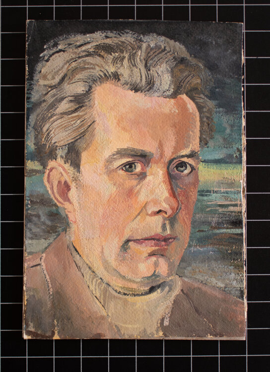 Gerhard Schulte-Dahling - Selbstbildnis - undatiert - Öl auf Papier