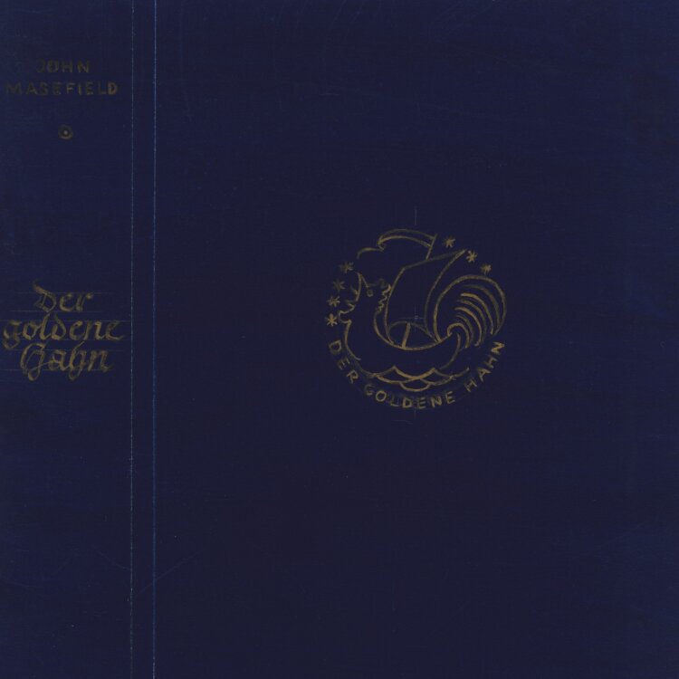 Heinrich Ilgenfritz - Entwurf Buchcover Der goldenen Hahn" von John Masefield - um 1936 - Gouache"