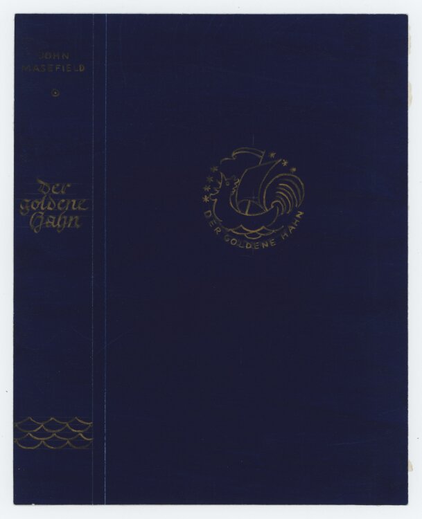 Heinrich Ilgenfritz - Entwurf Buchcover Der goldenen Hahn" von John Masefield - um 1936 - Gouache"