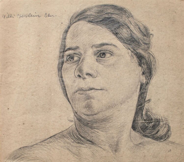 Willi Hertlein - weibliches Porträt -...