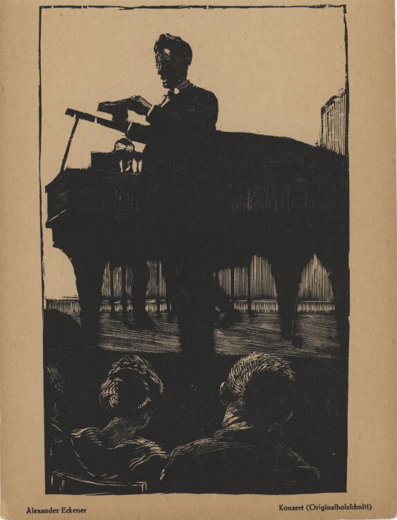 Alexander Eckener - Konzert - 1920 - Holzschnitt