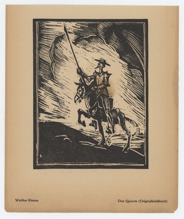 Walther Klemm - Don Quixote - 1922 - Holzschnitt