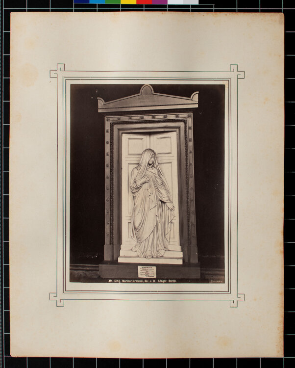 Oscar Kramer - Marmor-Grab von Bernhard Afinger - 1873 - Albuminabzug
