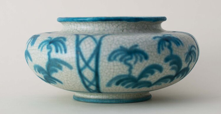 Rüppurr Fayencefabrik - Vase in chinesischer Manier - um 1920 - handbemalte Fayence