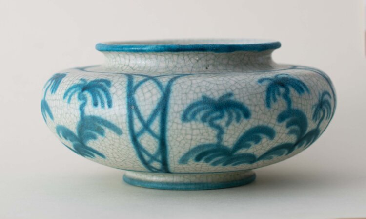 Rüppurr Fayencefabrik - Vase in chinesischer Manier - um 1920 - handbemalte Fayence