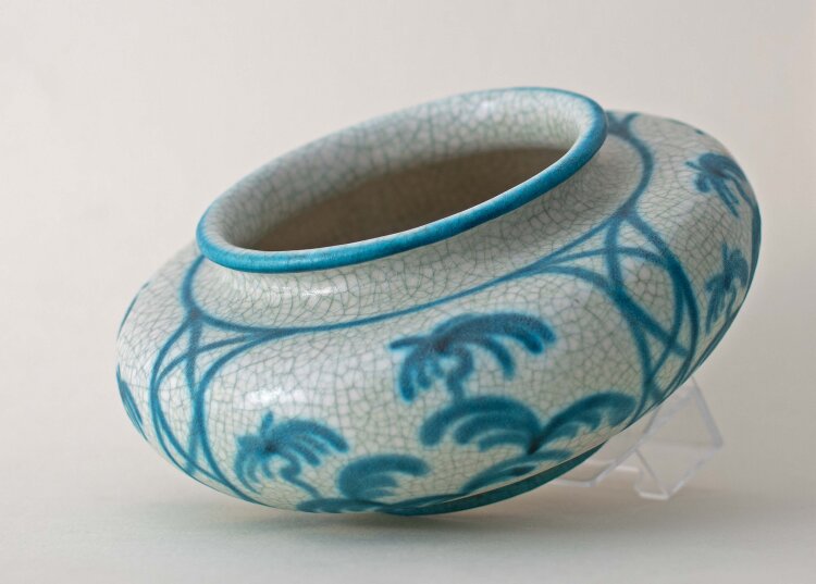 Rüppurr Fayencefabrik - Vase in chinesischer Manier - um 1920 - handbemalte Fayence