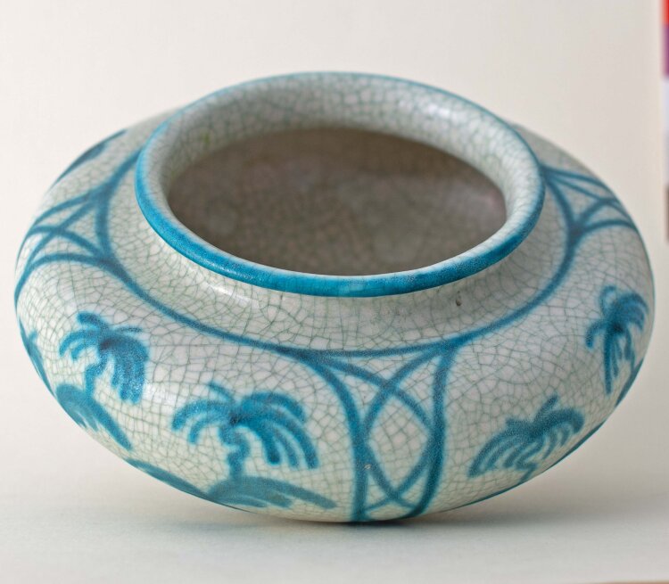 Rüppurr Fayencefabrik - Vase in chinesischer Manier - um 1920 - handbemalte Fayence