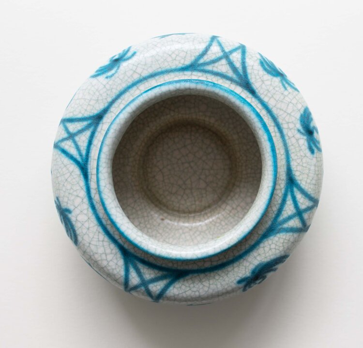 Rüppurr Fayencefabrik - Vase in chinesischer Manier - um 1920 - handbemalte Fayence