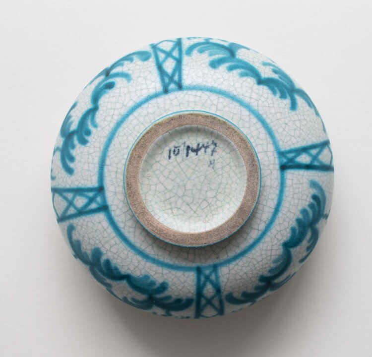 Rüppurr Fayencefabrik - Vase in chinesischer Manier - um 1920 - handbemalte Fayence