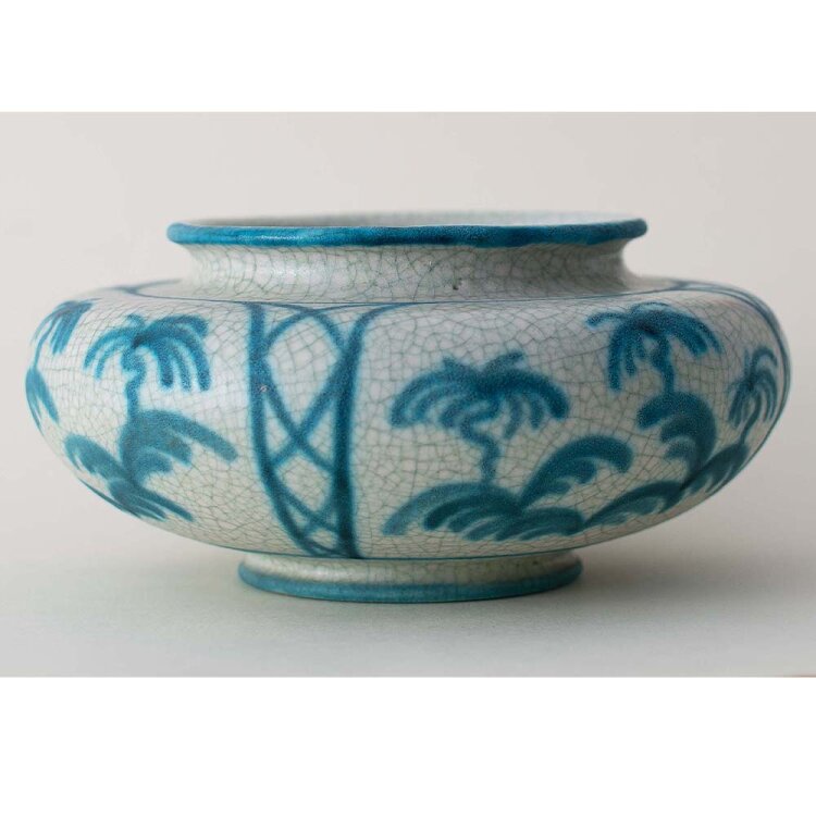 Rüppurr Fayencefabrik - Vase in chinesischer Manier...