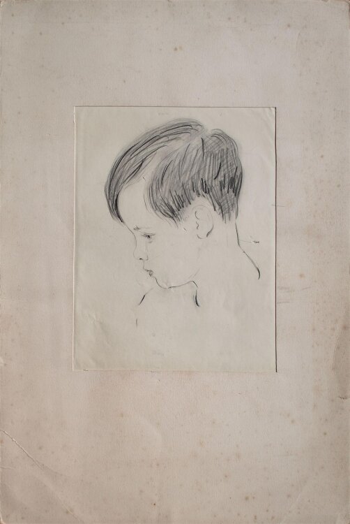 Elisabeth Kronseder - Kinderporträt - Bleistiftzeichnung - o.J.