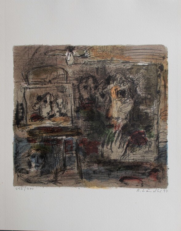 Rolf Händler - Atelierinterieur - 1994 - Offsetlithografie