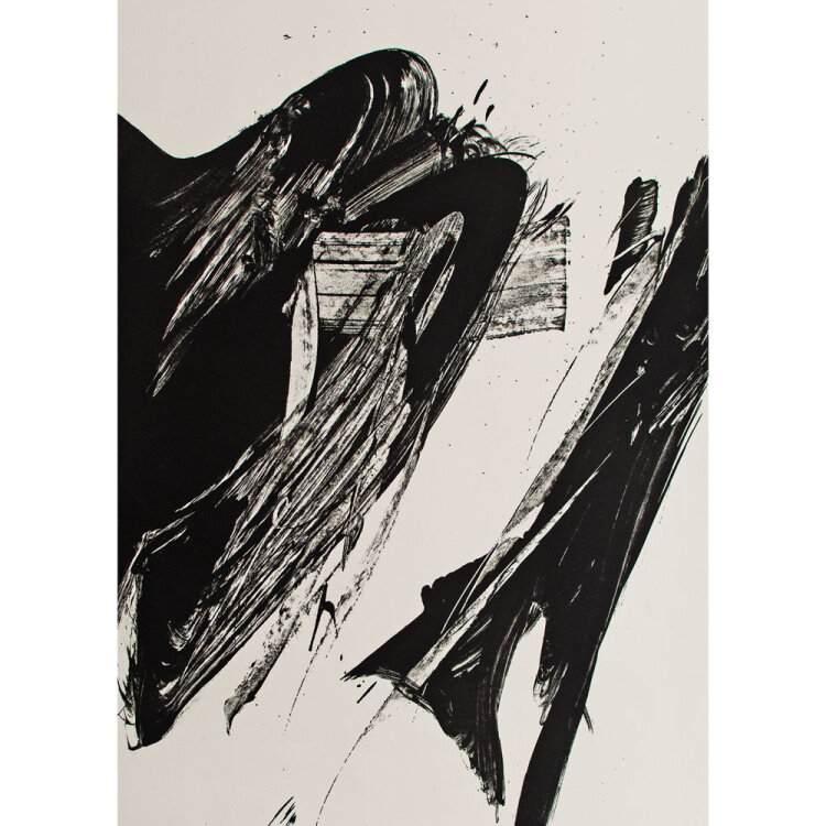 Karl Otto Götz - ohne Titel (informelle Komposition) - 1981 - Lithographie