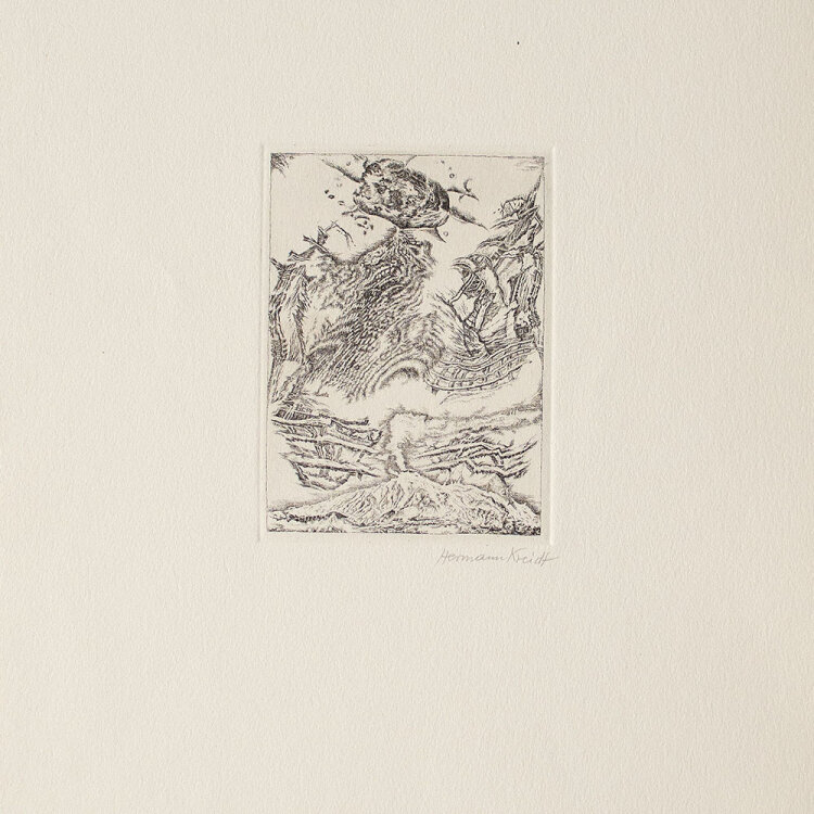 Hermann Kreidt - Landschaft - 1973 - Radierung