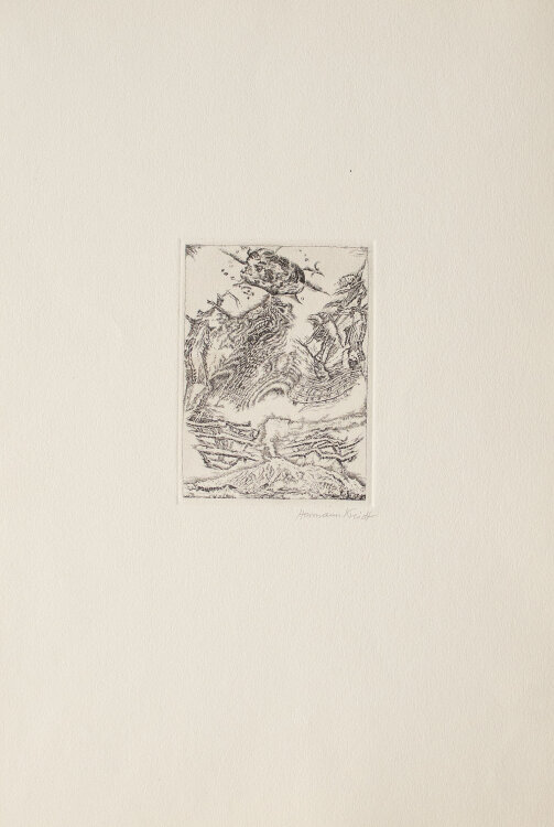 Hermann Kreidt - Landschaft - 1973 - Radierung