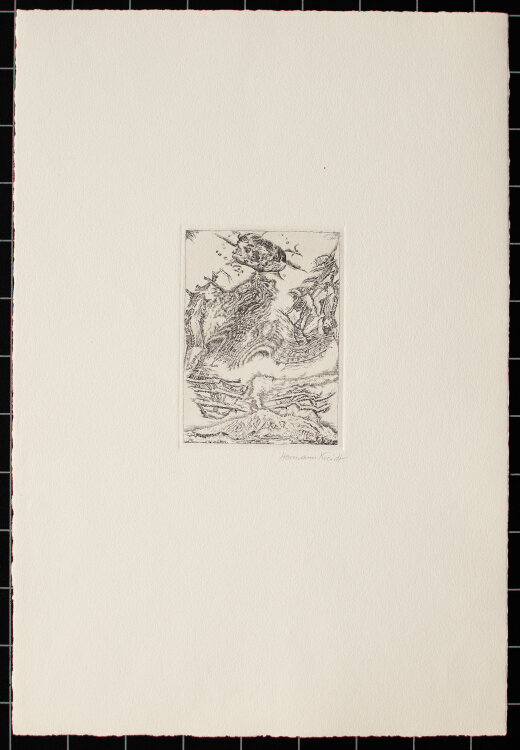 Hermann Kreidt - Landschaft - 1973 - Radierung