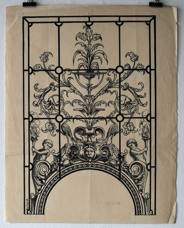 Friedrich Reinarz - Entwurf für ein Salonfenster -...