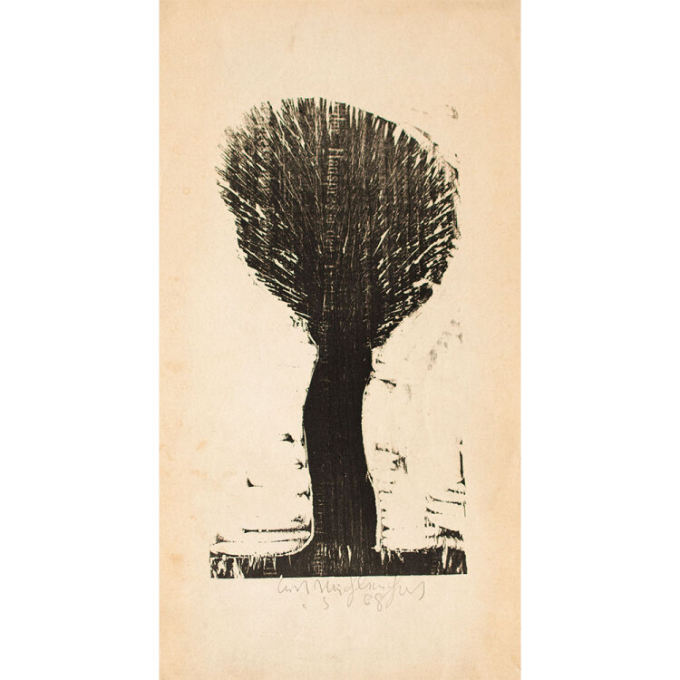 Kurt Mühlenhaupt - Baum - 1968 - Holzschnitt
