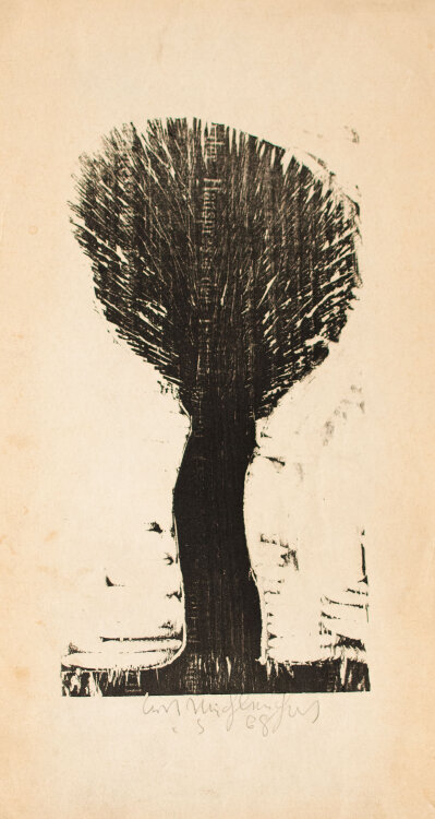 Kurt Mühlenhaupt - Baum - 1968 - Holzschnitt