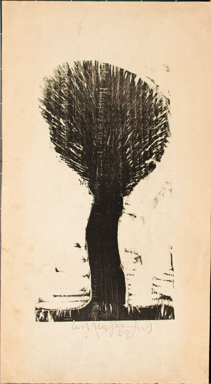 Kurt Mühlenhaupt - Baum - 1968 - Holzschnitt