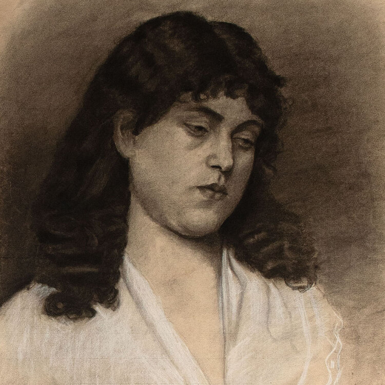 Margarete Fockin - Porträt einer Frau - um 1888 -...
