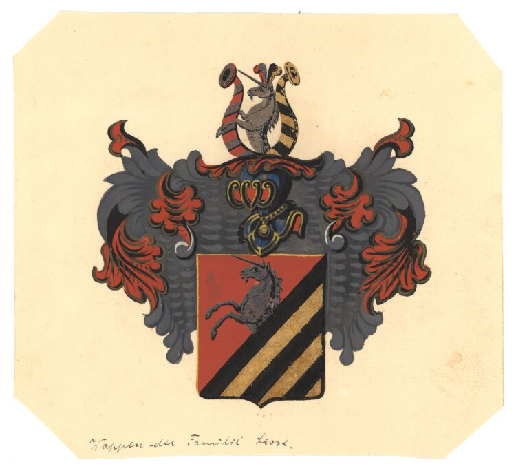 Unbekannt - Wappen der Familie Hesse - Ende 19. Jhd. -...