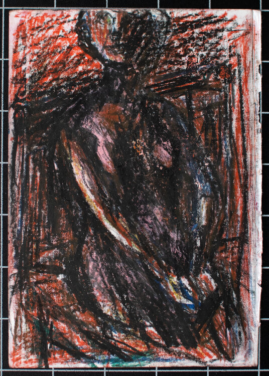 Arthur Degner - Zwei Frauenakte - 1920er bis 1940er Jahre - Wachsstiftzeichnung mit Gouache über Bleistift