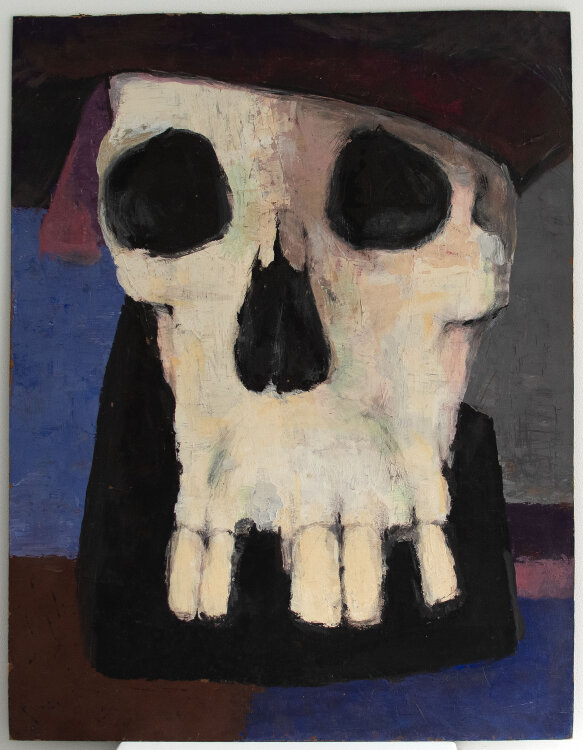 Hellmuth Müller-Leutert - Totenkopf mit Hut -...