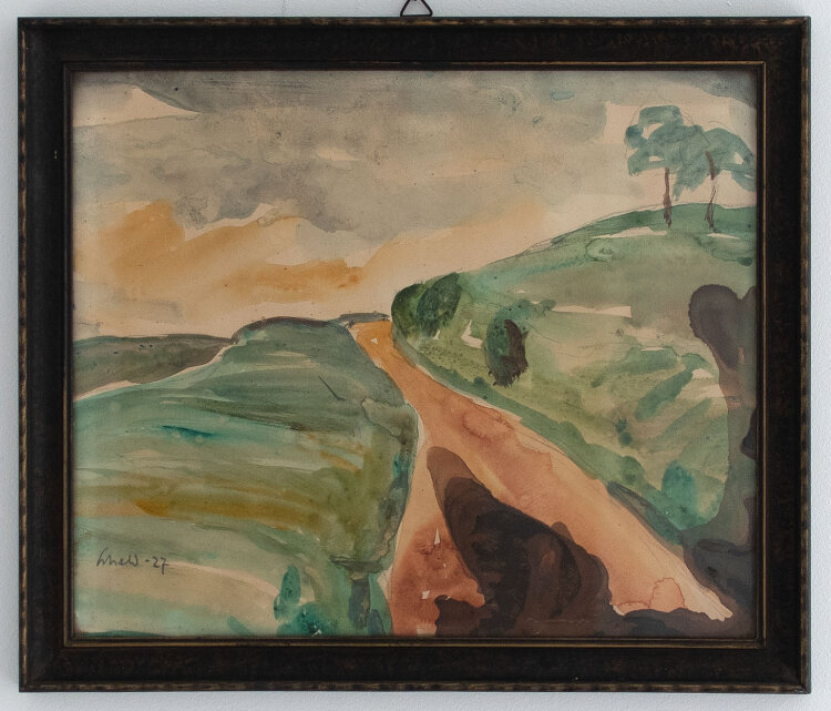 Karl Scheld - Landschaft mit Weg - 1927 - Aquarell...