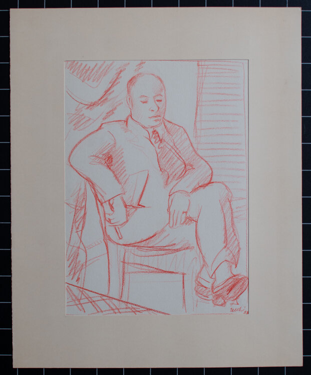 Hellmuth Müller-Leutert - Männerbildnis sitzend...