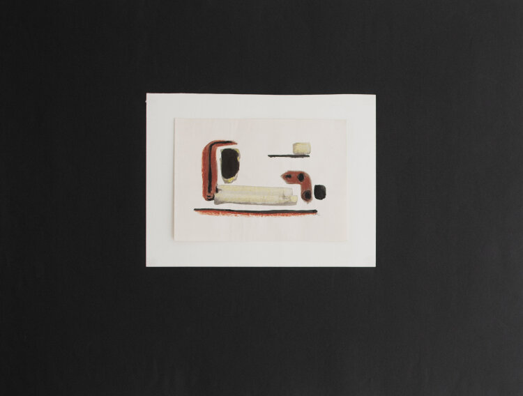Hellmuth Müller-Leutert - Abstrakte Komposition. - undatiert - Aquarell und Kreide