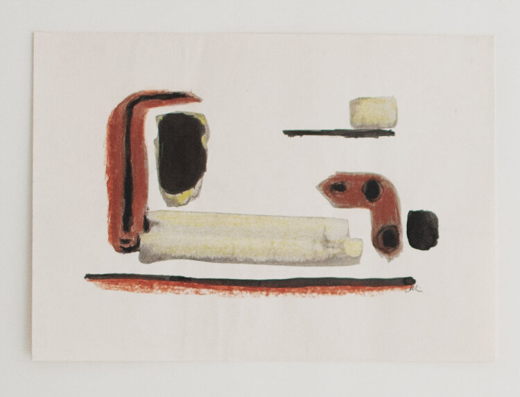 Hellmuth Müller-Leutert - Abstrakte Komposition. - undatiert - Aquarell und Kreide