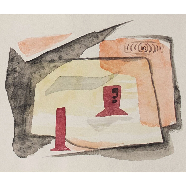 Hellmuth Müller-Leutert - Abstrakte Komposition. - undatiert - Aquarell