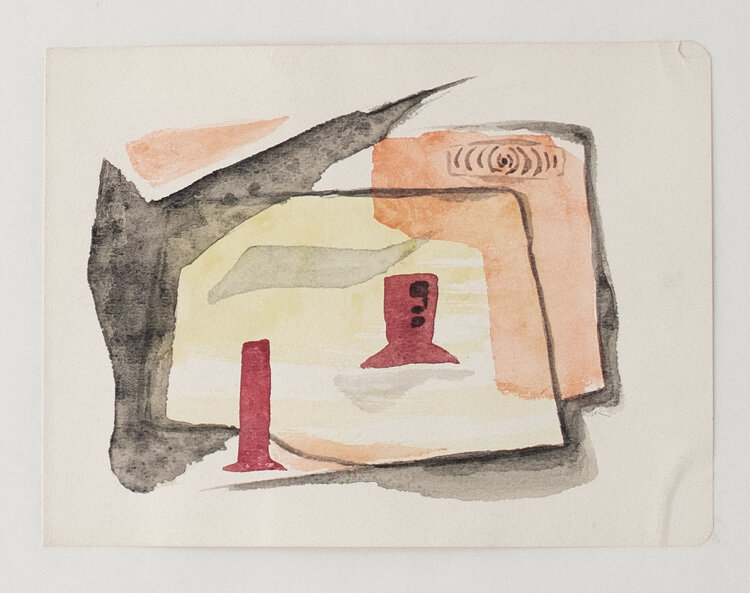 Hellmuth Müller-Leutert - Abstrakte Komposition. - undatiert - Aquarell