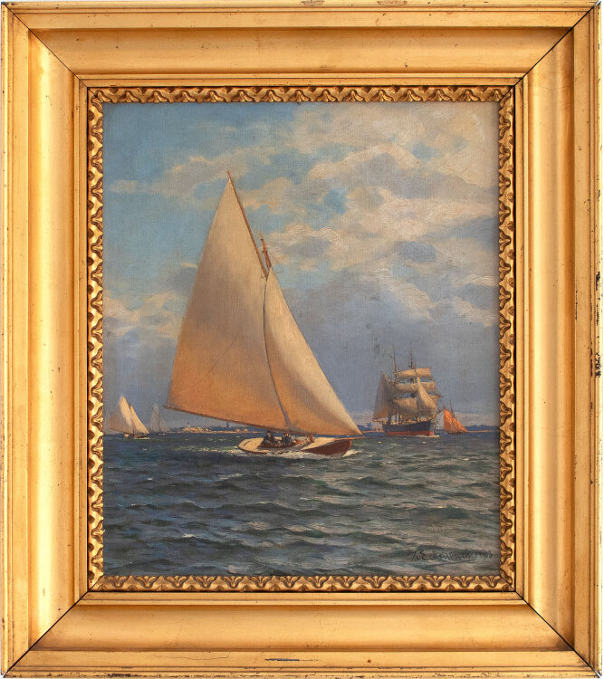 Themistokles von Eckenbrecher - Regatta der Sonderklasse auf der Kieler Woche - 1903 - Ölmalerei
