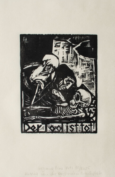 Hans Joachim Lau - Der Tod ist tot - 1920er Jahre/ 2025 - Holzschnitt