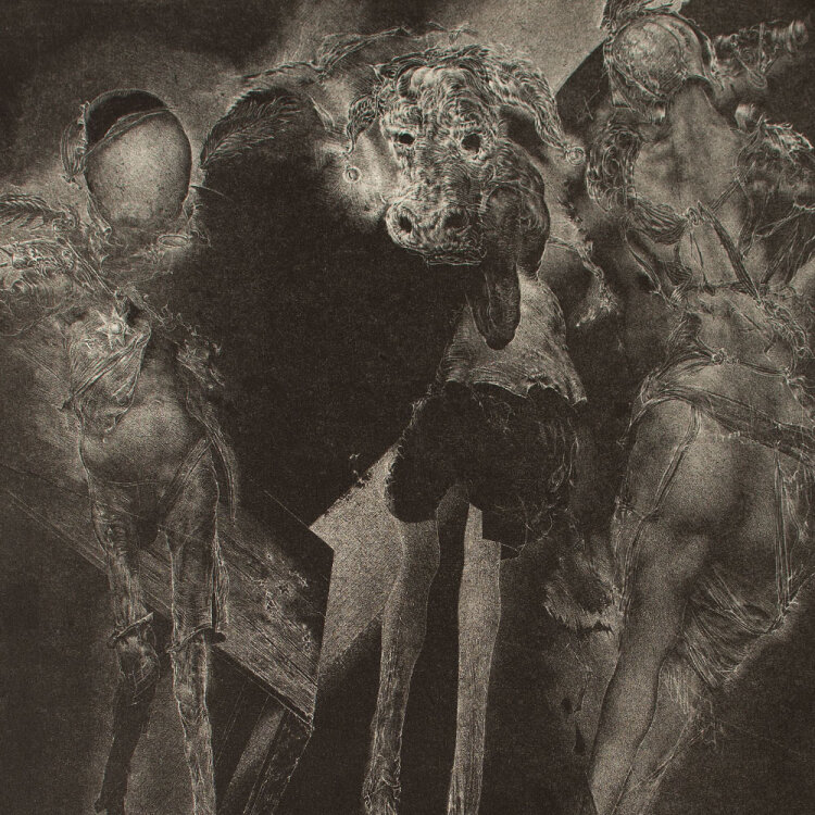 Rolf Münzner - Simplicius - 1991 - Radierung und Schablithographie