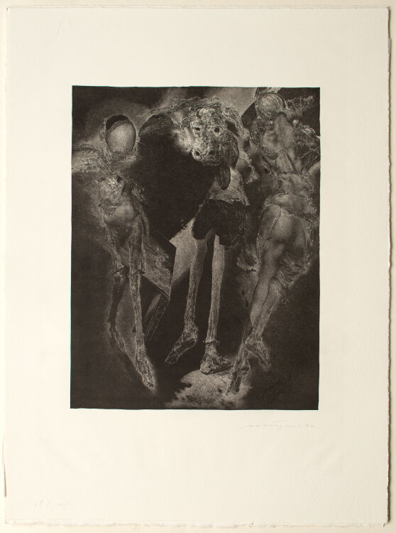 Rolf Münzner - Simplicius - 1991 - Radierung und Schablithographie