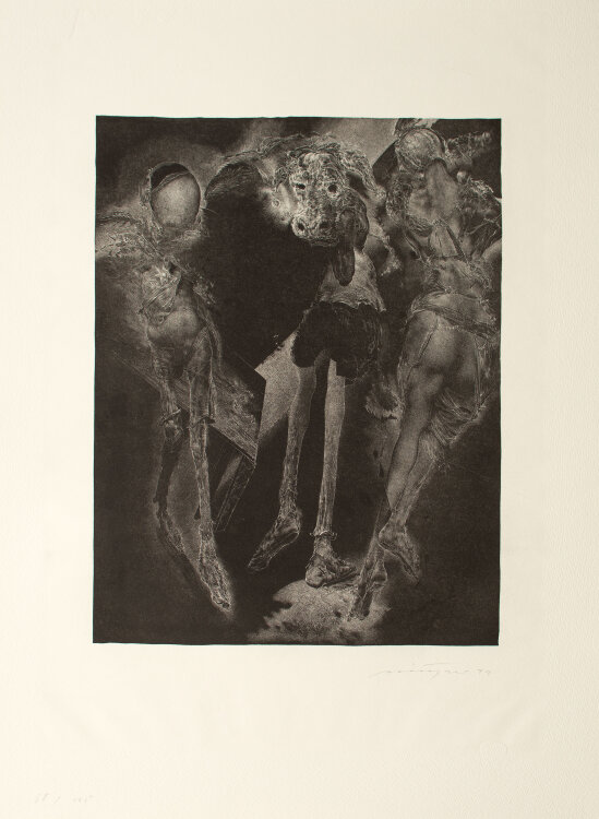 Rolf Münzner - Simplicius - 1991 - Radierung und Schablithographie