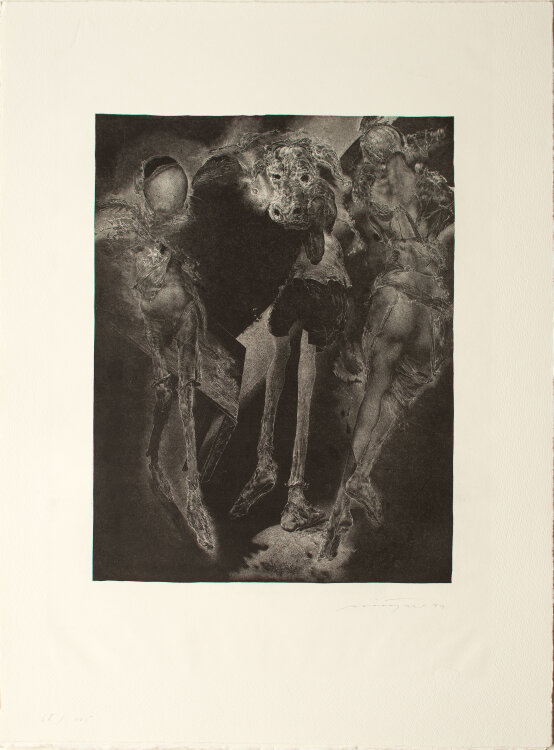 Rolf Münzner - Simplicius - 1991 - Radierung und Schablithographie