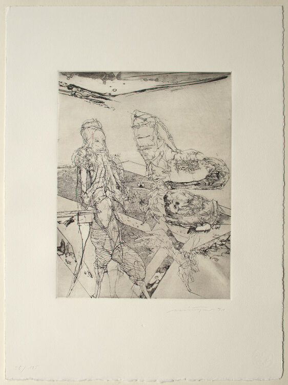 Rolf Münzner - Simplicius - 1991 - Radierung und Schablithographie