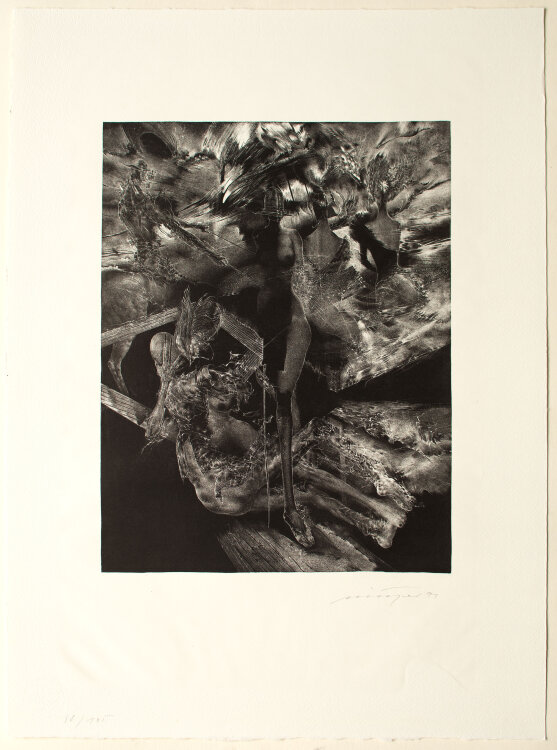 Rolf Münzner - Simplicius - 1991 - Radierung und Schablithographie