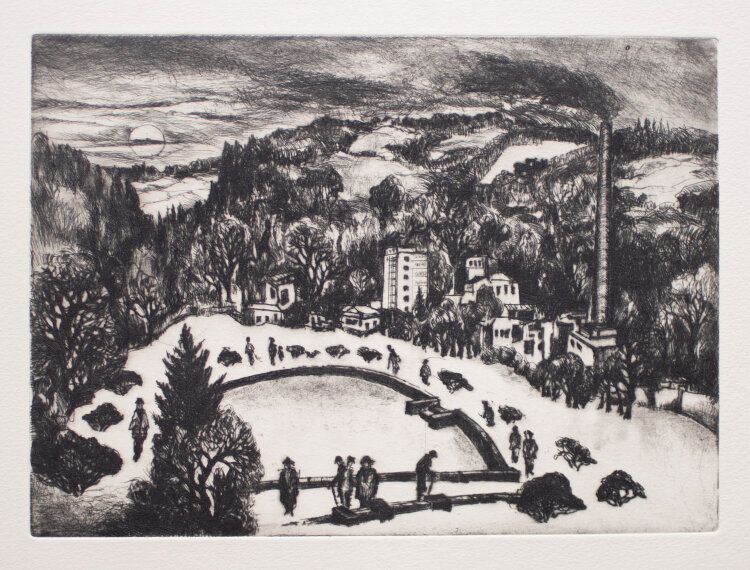 Lutz Voigtmann - Im Stadtpark - undatiert - Radierung