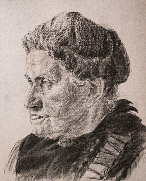 Unbekannt - Porträt einer alten Dame -...