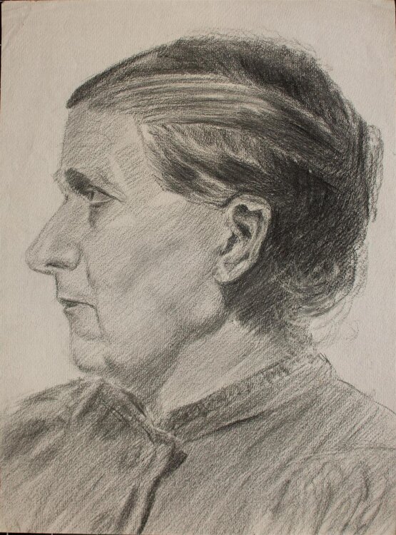 Unbekannt (Deutsch) - Frauenporträt - Kreidezeichnung - um 1800
