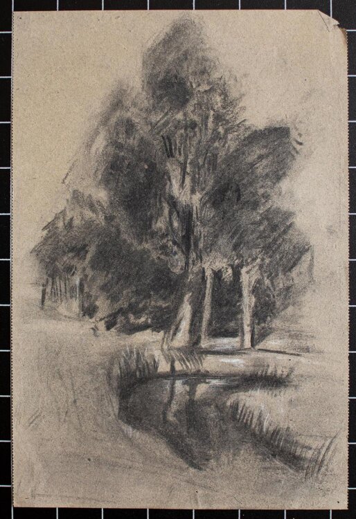 Unbekannt - Landschaft - Kohlezeichnung - um 1800
