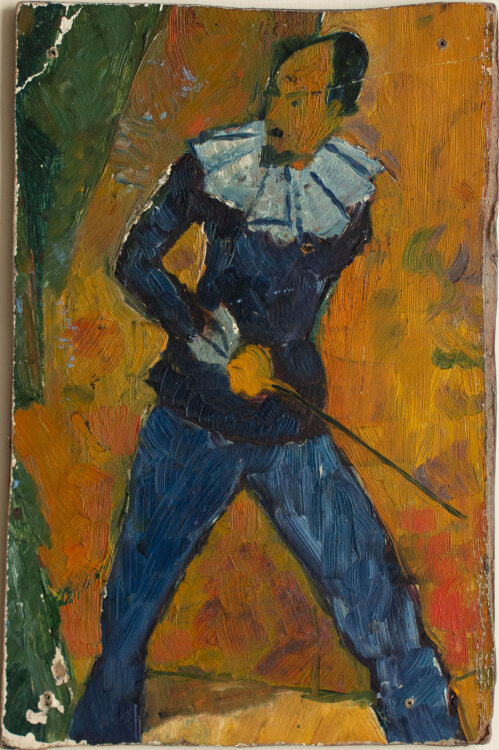Hans Joachim Lau - Don Quijote - 1920er Jahre - Ölmalerei und Druckstock für Linolschnitt