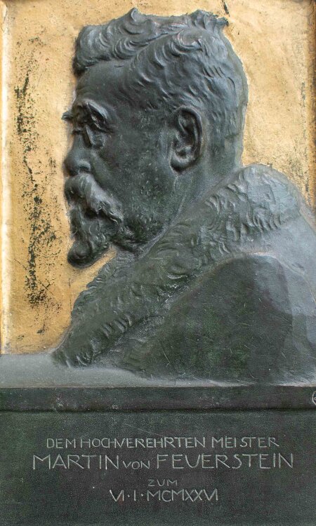 Eduard Beyrer - Porträt Martin Feuerstein - 1926 - Bronze, feuervergoldet