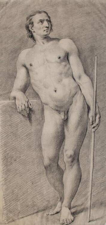 Unbekannt (Deutsch) - Akademischer Akt - Kreidezeichnung - um 1800